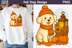 Fall Dogs Clipart | Autumn Puppy Sublimation Bundle Product Image 28