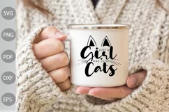 Just A Girl Who Loves Cats SVG Cut Files/ Cat Quote SVG Cut Product Image 3