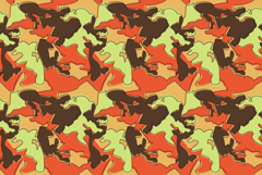 Seamless Camouflage Pattern in Brown Orange Green background Product Image 1