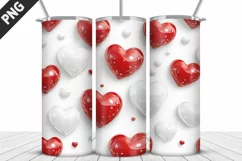 Valentines Love Skinny Tumbler PNG Wrap| Valentines Tumbler Product Image 3