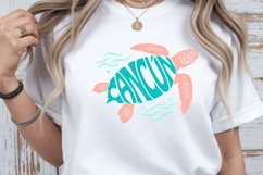 Cancun SVG | Sea Turtle Word Art | Mexico Beach PNG Product Image 4