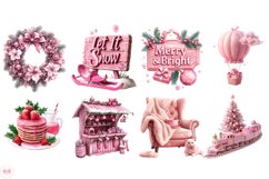 Pink Christmas Morning Clipart Product Image 6