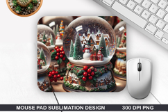 Mouse Pad Sublimation, Christmas Mouse Pad PNG Design Product Image 1