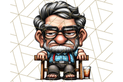 Grumpy Old Man PNG Clipart, Funny Father’s Day Graphics Product Image 2