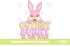 Easter Bunny Sublimation DTF Chick Farm Hip Hop Spring Joy Product Image 1