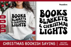 Christmas Bookish Quote SVG | Books, Blankets, Christmas Product Image 1