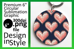 Lovely Circle Design Car Coaster PNG , Heart Product Image 1