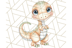 Cute Cartoon Dinosaur Clipart PNG, Prehistoric Animals PNG Product Image 2