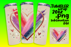 20oz Sublimation Gift Template , Heart Product Image 1