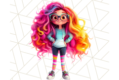 Teen Girl Clipart PNG, Fun Character Illustration Product Image 2