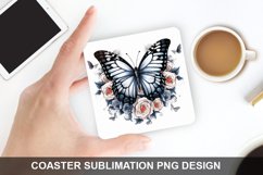 4Th Of July Butterfly - Coaster Sublimation Design Product Image 1