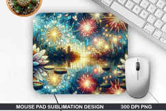 Fireworks Mouse Pad Sublimation, 4th Of July Mouse Pad PNG Product Image 1