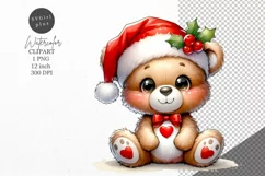 Christmas clipart|Teddy bear clipart|Christmas sublimation Product Image 1