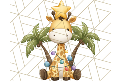 Safari Christmas PNG Clipart, Cute Jungle Animal Art Product Image 2