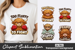 Too Fluffy To Fight Clipart PNG Product Image 1