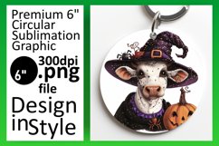 Adorable Fall Cow Round Design Product Image 1