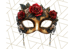 Vintage Garden Masquerade Floral Eye Mask PNG Clipart Product Image 2