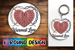 Enchanted Circle Keychain PNG, Heart Quote Product Image 1
