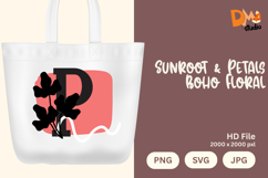 Sunroot &amp; Petals Boho Floral Monogram Product Image 1