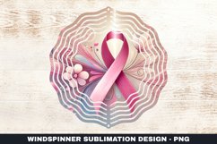 Cancer Awareness Ribbon Wind Spinner Sublimation Design Product Image 1