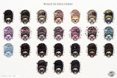 Messy Bun Skull Mom Clipart Product Image 4