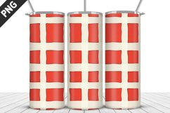 Red Plaid Tumbler Design | Valentine&#039;s Day Tumbler Wrap Product Image 5