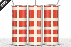 Red Plaid Tumbler Design | Valentine's Day Tumbler Wrap Product Image 5