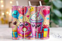 Donut Valentine&#039;s Day Tumbler Wrap Sublimation Product Image 1