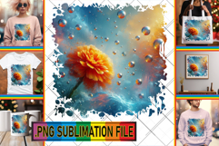 RADIANT PNG TSHIRT Designs, 3D Flower Product Image 1