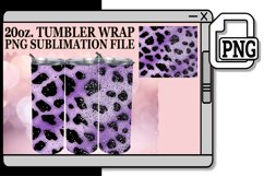 Chic Leopard &amp; Floral Fusion Tumbler Designs - 20oz Product Image 1