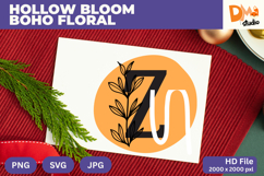 Hollow Bloom Boho Floral Monogram Product Image 1
