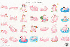 Summer Cute Cat Clipart Product Image 4