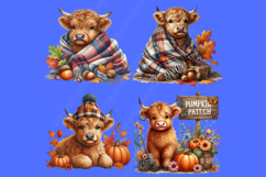 Autumn Highland Cow Bundle | Cute Fall Farmhouse Cows Product Image 6