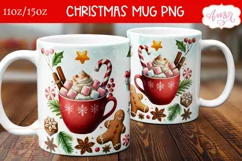 Hot cocoa mug PNG wrap, Christmas coffee mug PNG Product Image 2