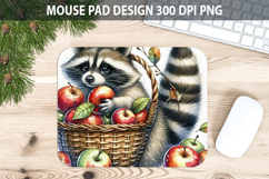 Raccoon Mouse pad Sublimation - Thanksgiving Animal PNG Product Image 1