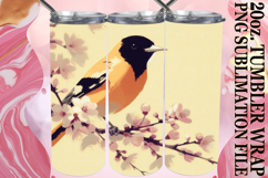 Uplifting Sublimation 20oz tumbler wrap, Birds Product Image 1