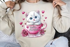 Valentines Day Kitty Cups Clipart PNG Product Image 1