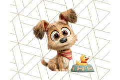 Pet Shop Clipart, Cute Big Eyed Animals, Kawaii Pets PNG Product Image 2