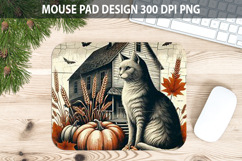 Cat Mouse pad Sublimation - Thanksgiving PNG Design Product Image 1