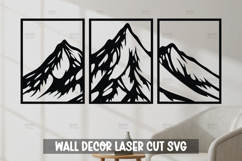 Mountain Wall Art SVG | Laser Cut Decor Template Product Image 1