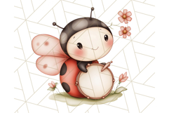 Cute Ladybug Clipart PNG, Pastel Whimsical Bug Illustrations Product Image 2
