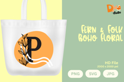 Fern &amp; Folk Boho Floral Monogram Product Image 1