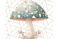 Dreamy Patterned Mushroom Clipart PNG, Forest Elements Png Product Image 2