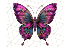 Metallic Butterfly Clipart PNG Clipart, Vibrant Butterfly Product Image 2