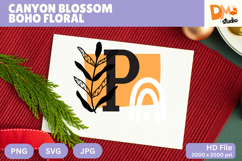 Canyon Blossom Boho Floral Monogram Product Image 1