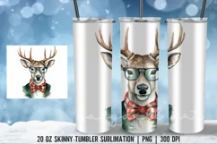 Christmas Animal Tumbler Wrap Sublimation Designs|Skinny Product Image 4