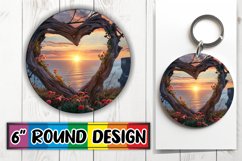 Nature&#039;s Embrace: Landscape Circle Design Sublimation PNG Product Image 1