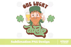 Happy St Patrick's Day PNG DTF Irish Lucky Leprechaun Beer Product Image 1
