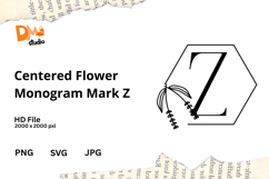 Centered Flower Monogram Mark Product Image 1