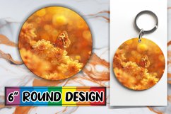 Realistic Spring Bloom Round Design Whimsical Elegance Product Image 1